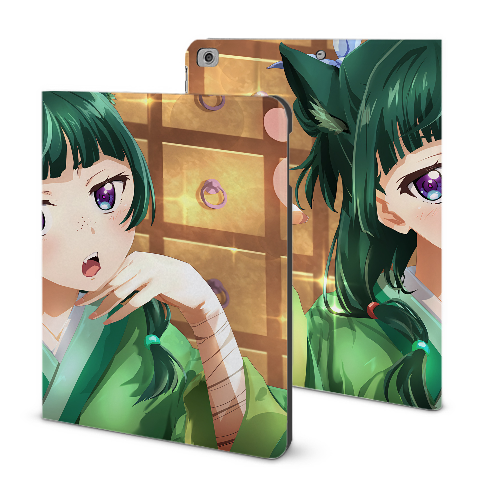 （画像用） 薬屋のひとりごと The Apothecary Diaries IPad ケース ブック型 PUレザー TPU 耐衝撃 軽量 薄型 ペン収納なし 全面保護 IPad 各モデル対応